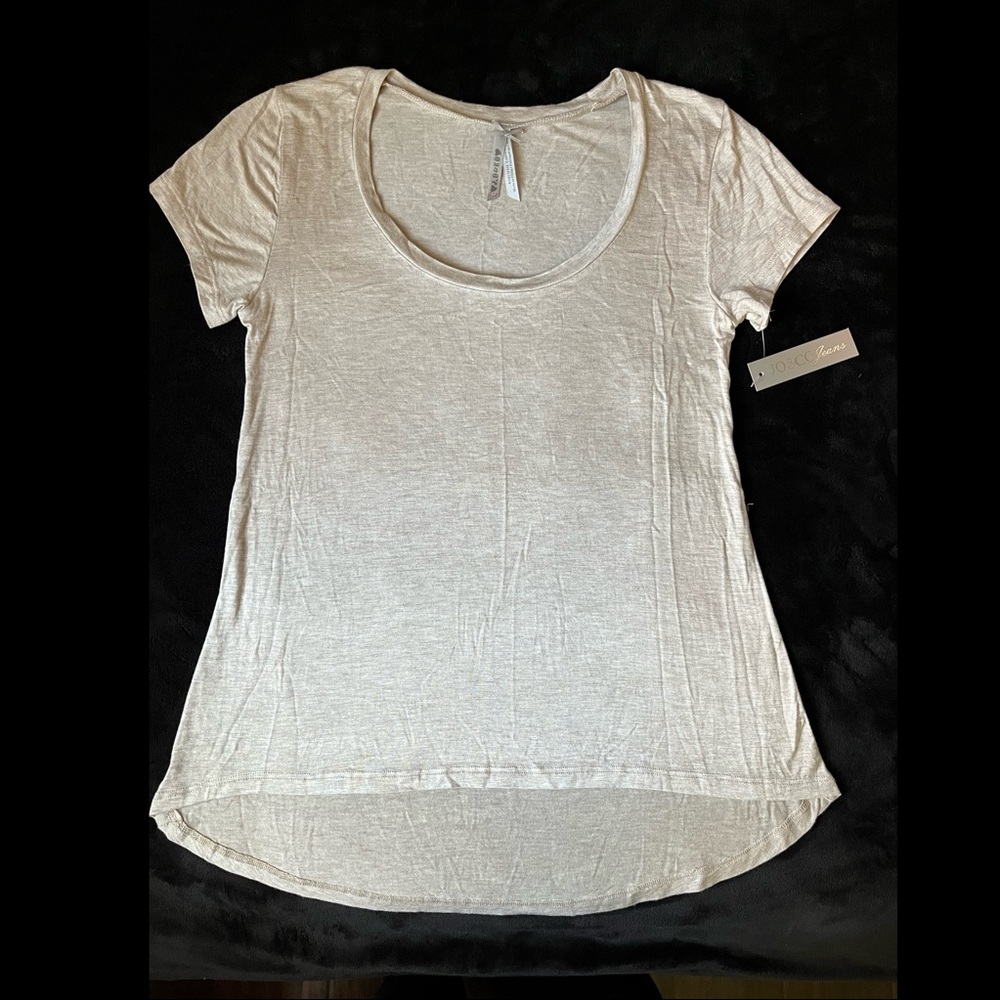JO&CO Jeans Women Beige T-Shirt Size L